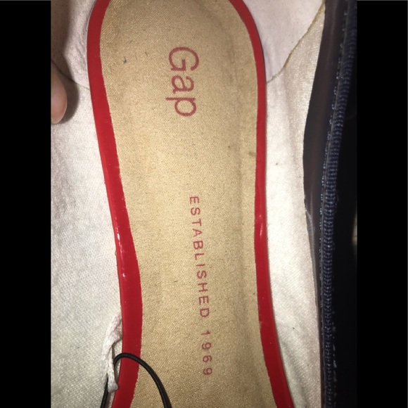 Brand New Gap Navy Polka dot Pointy Canvas Flats sz 9 - Picture 4 of 7